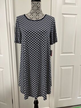 kate spade Navy and White Modal Daisy Midi Dress NWT Size S Lightweight